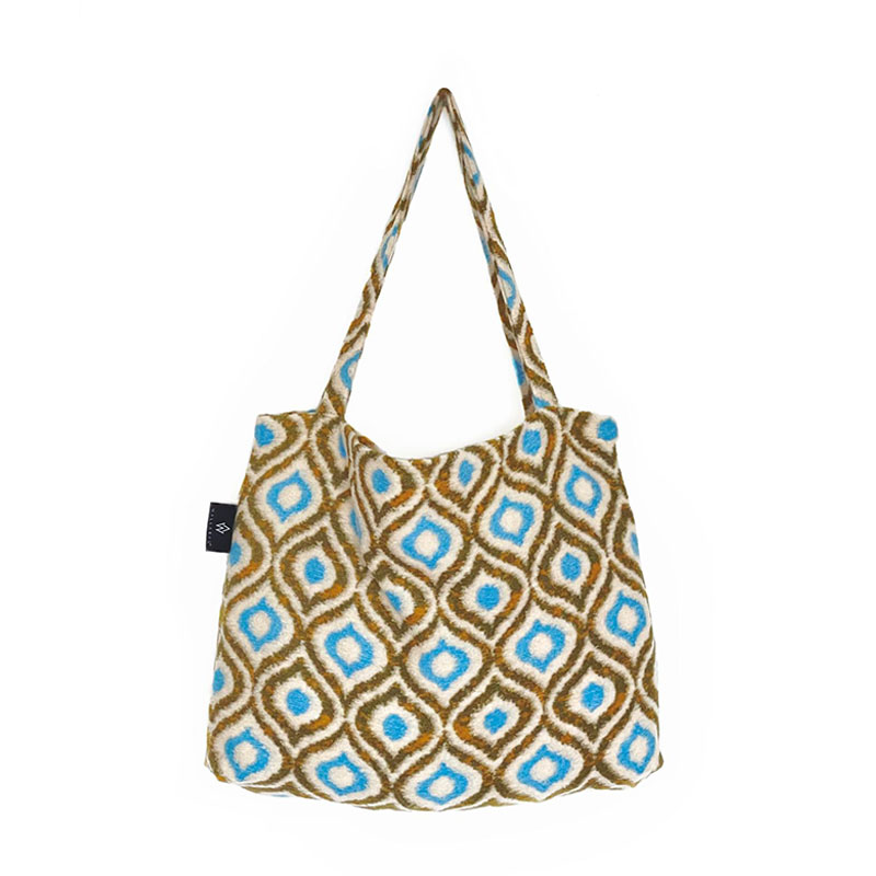 Wallabag Retro Wooly Green Blue