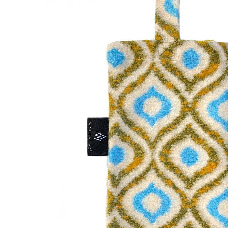 Wallabag Retro Wooly Green Blue