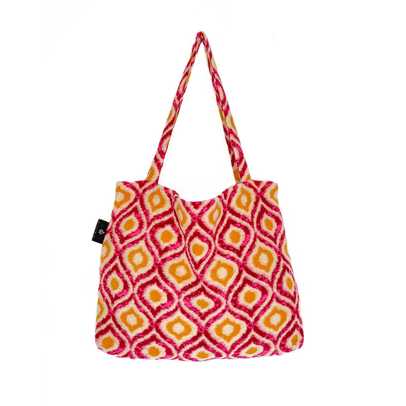 Wallabag Retro Wooly Pink Yellow